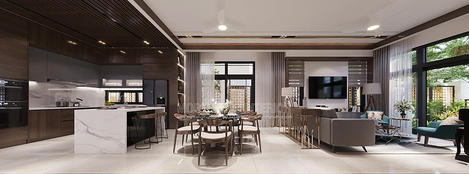Công trình thiết kế nội thất biệt thự luxury tại dự án Starlake tây hồ hà nội Mẫu nội thất biệt thự đẹp
