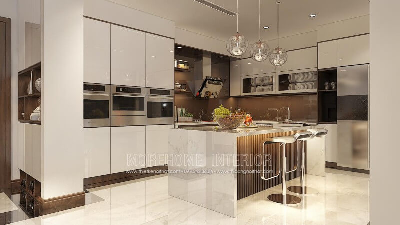 Thiết kế tủ bếp hiện đại tại Hải Phòng đẹp ấn tượng Thiết kế phòng bếp, tủ bếp đẹp