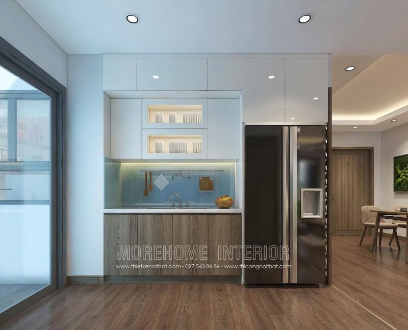 Nếu căn bếp chung cư nhà bạn có diện tích nhỏ thì mẫu tủ bếp đẹp này của chúng tôi sẽ là sự lựa chọn hàng đầu của bạn đấy Tủ bếp hiện đại, tủ bếp chữ u, tủ bếp chữ i, tủ bếp chữ l
