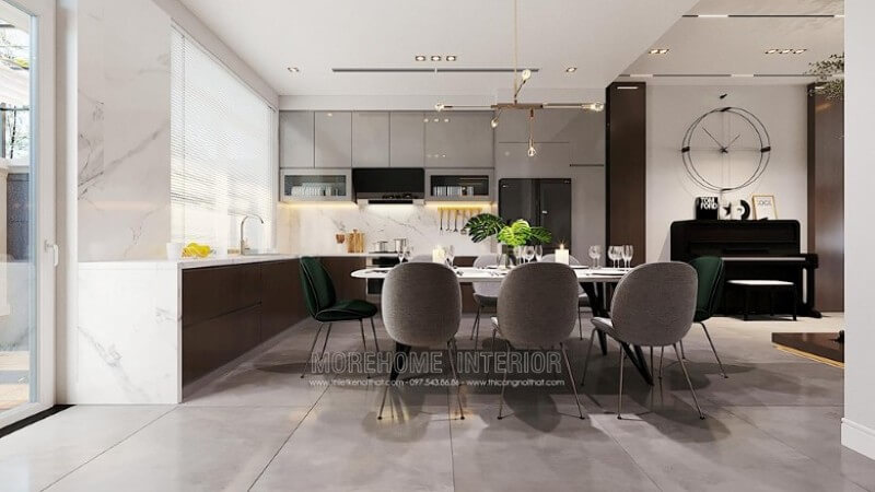 Mẫu tủ bếp đẹp gỗ MDF cao cấp, mang lại cho gia chủ căn bếp tuyệt vời Tủ bếp gỗ công nghiệp và tủ bếp acrylic