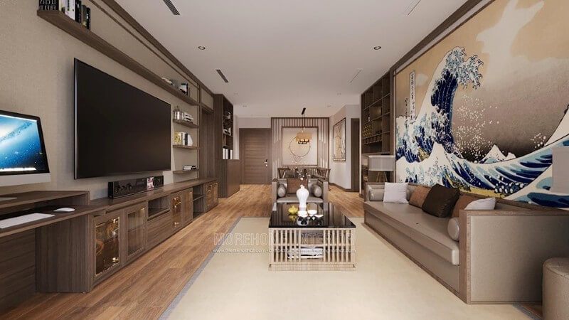 Sofa phòng khách sang trọng và mới lạ đã tạo nên sự đẹp mắt.
